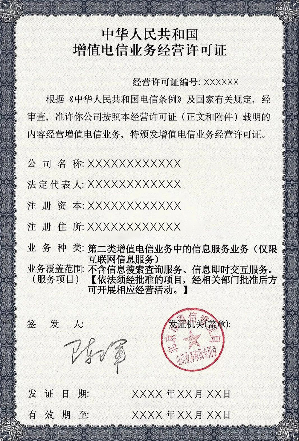 China Commercial ICP License