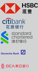Chinese account 5 foreign Banks