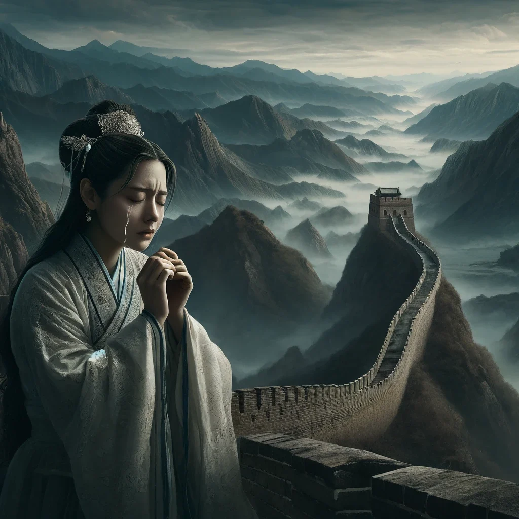 The legend of Meng Jiangnü weeping